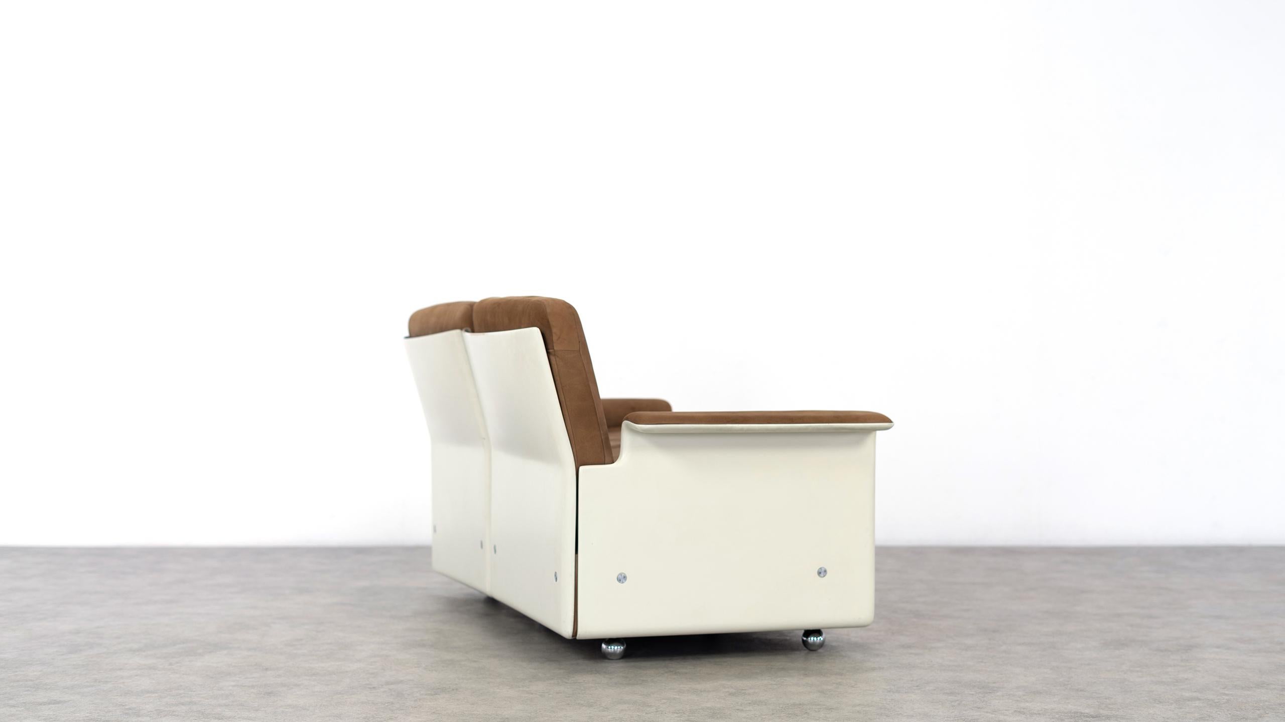 Dieter Rams, Sofa RZ 62, 1962 by Vitsœ SDR+ 2-Seat in Nubuk, Germany In Good Condition In Munster, NRW