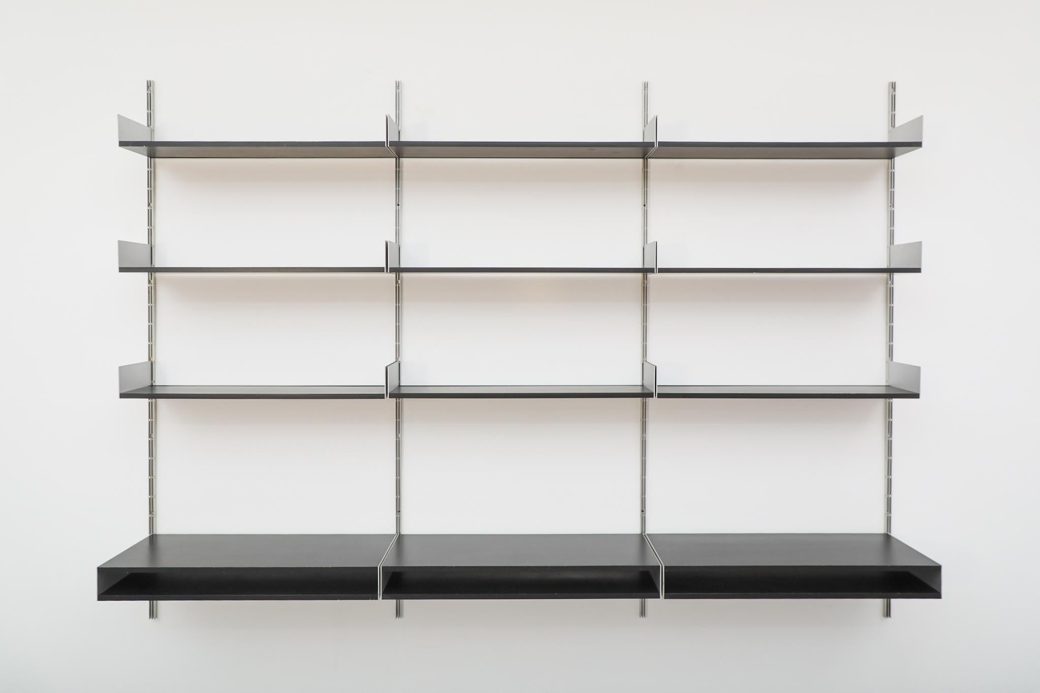 Estantería de pared 606 Dieter Rams para Vitsoe en negro Moderno de mediados de siglo en venta