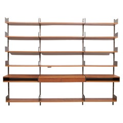 Dieter Rams, Wall Unit Model 606, Aluminum, Walnut Wood, Germany, Design 1960