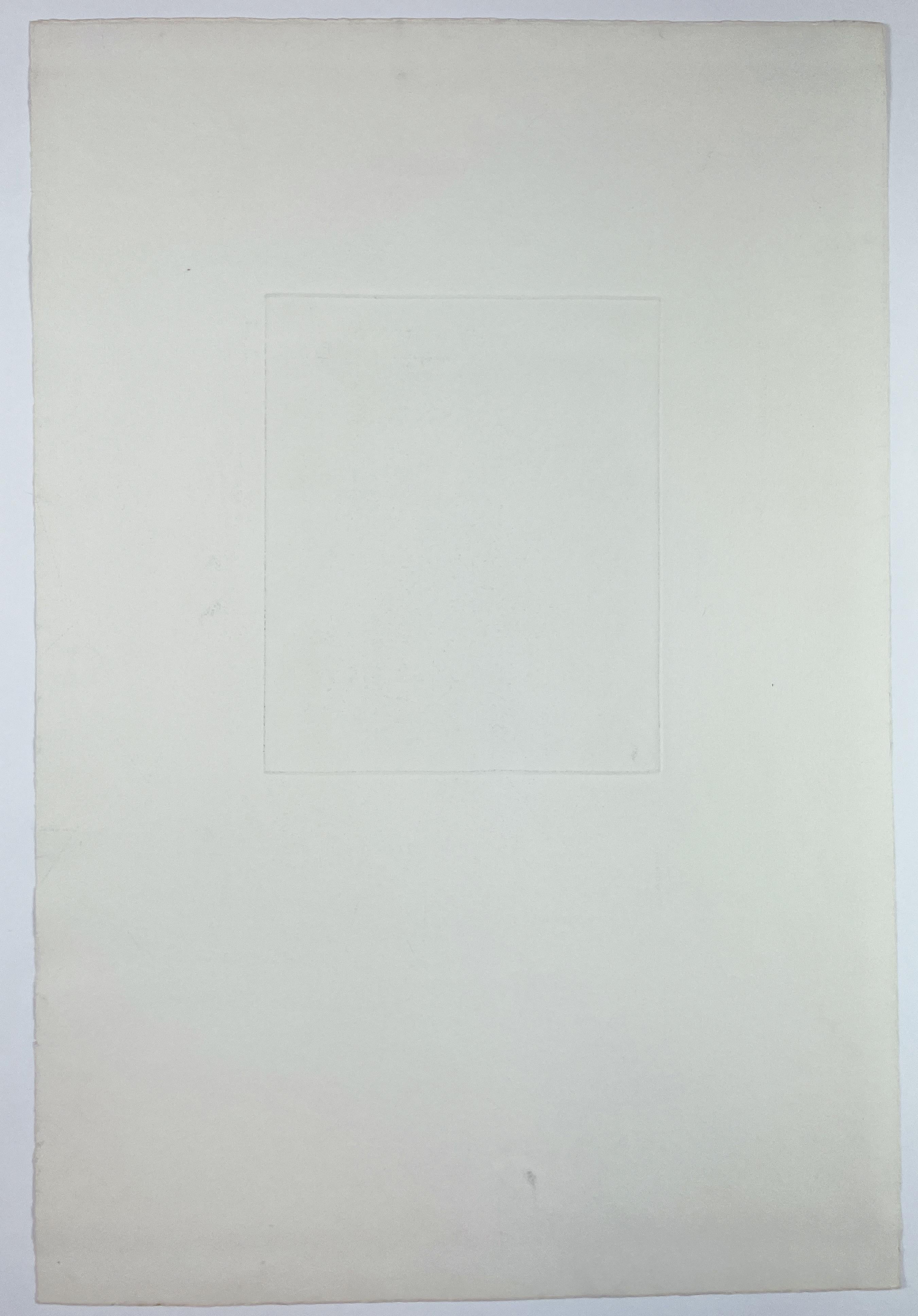 A feminine thought Dieter Roth portfolio abstract geometric black white etching For Sale 17