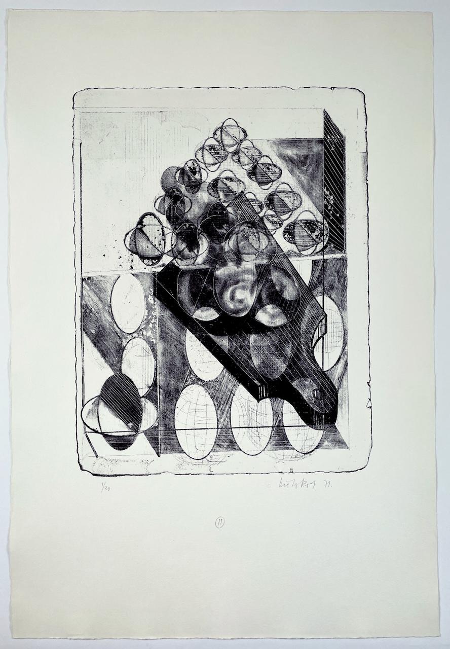 A Muse by Dieter Roth set of ten abstract black and white lithographs For Sale 9