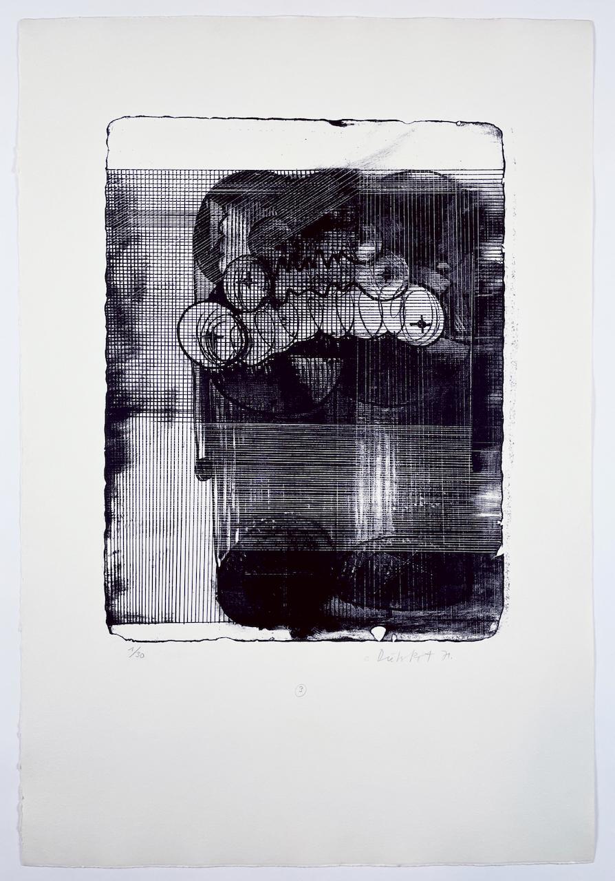 A Muse by Dieter Roth set of ten abstract black and white lithographs For Sale 3