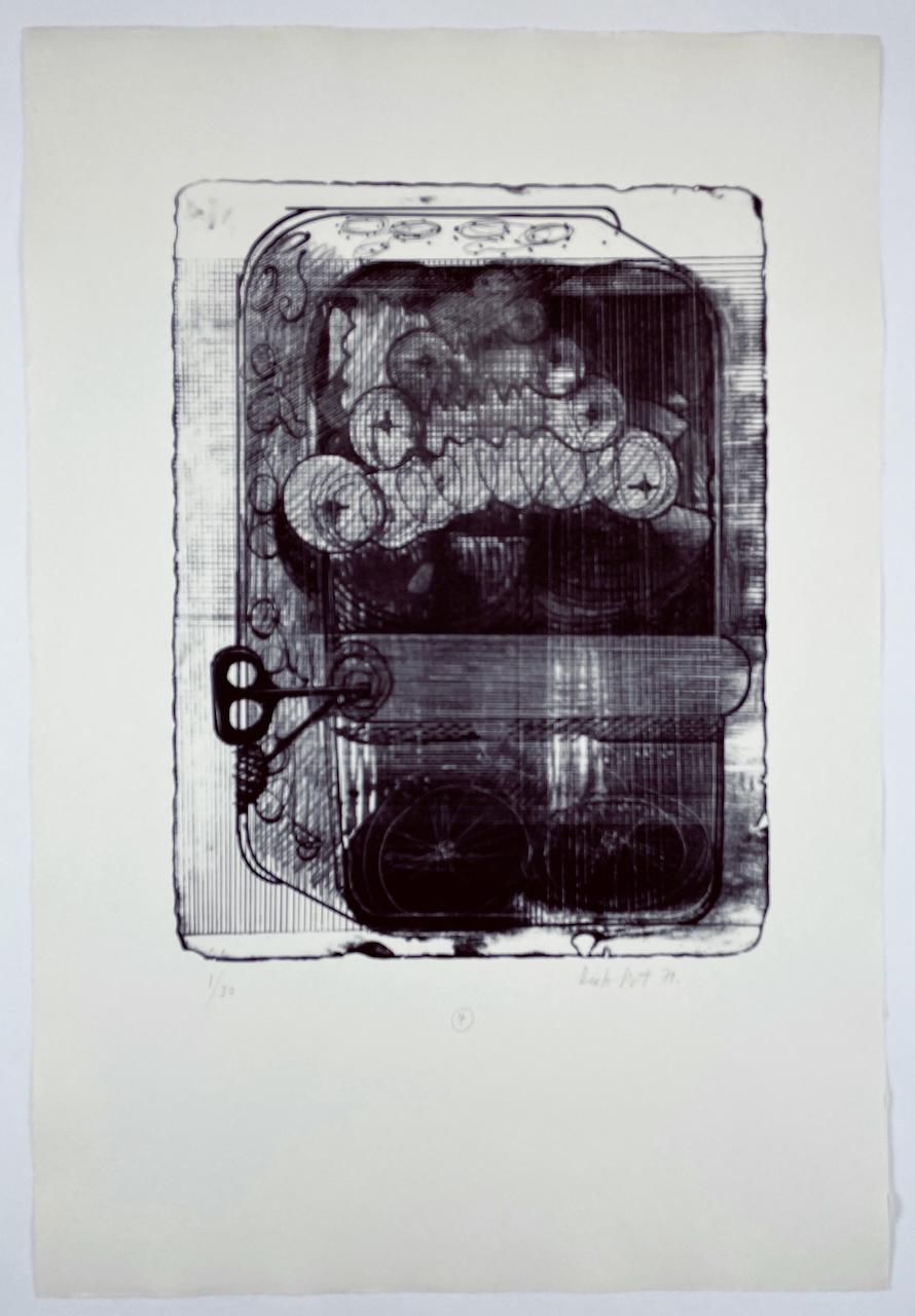 A Muse by Dieter Roth set of ten abstract black and white lithographs For Sale 4