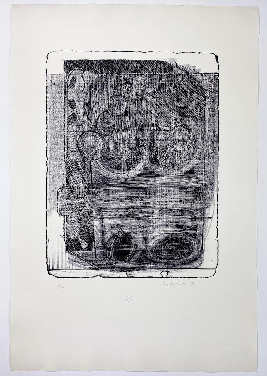 A Muse by Dieter Roth set of ten abstract black and white lithographs For Sale 5
