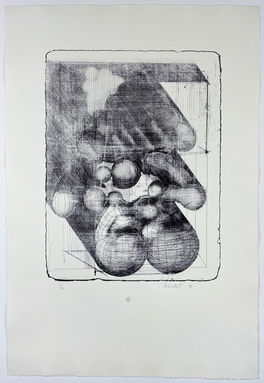 A Muse by Dieter Roth set of ten abstract black and white lithographs For Sale 8