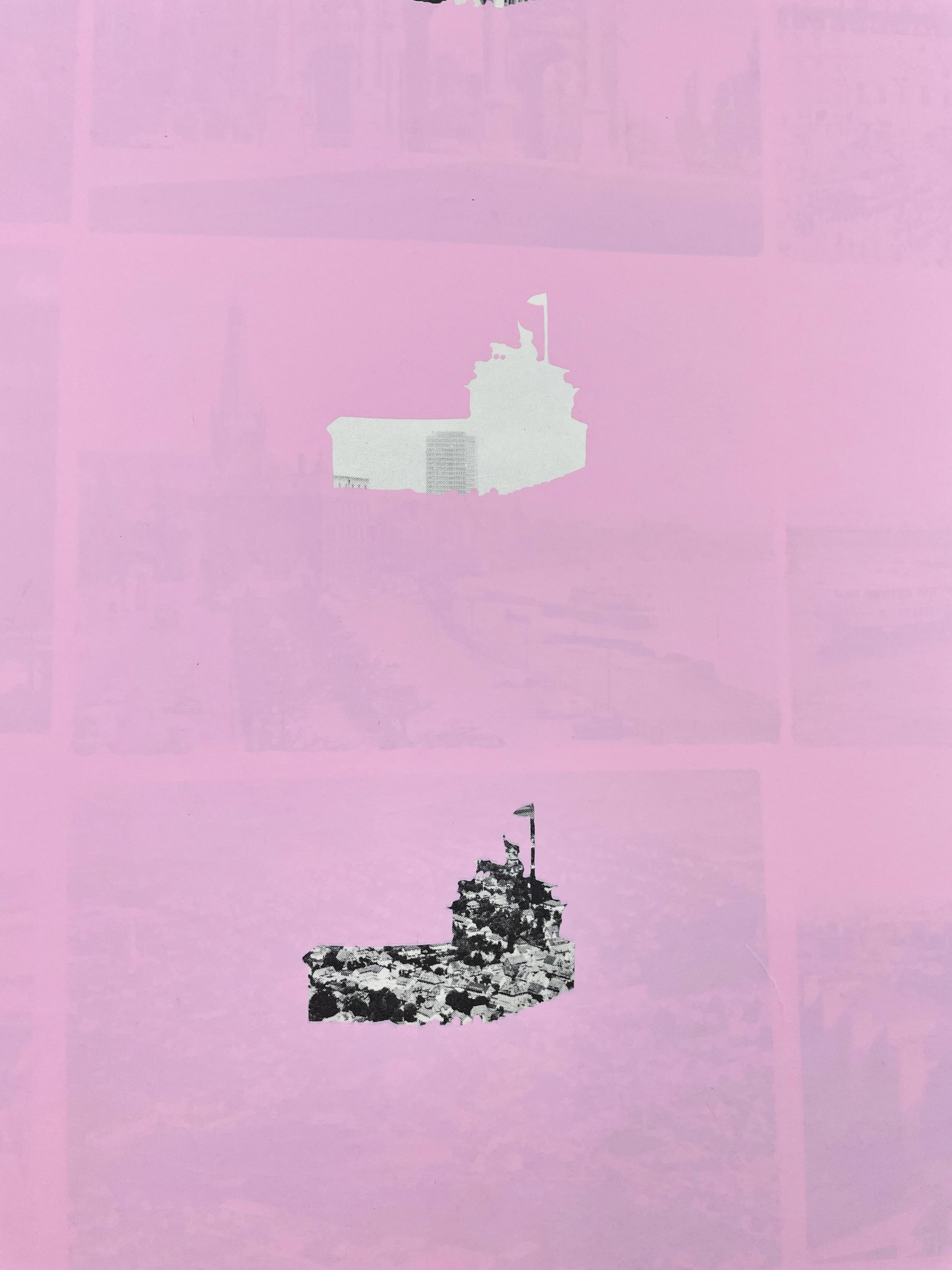 Postal del monumento arquitectónico Berlín 2 de Dieter Roth en rosa de Alemania en venta 2