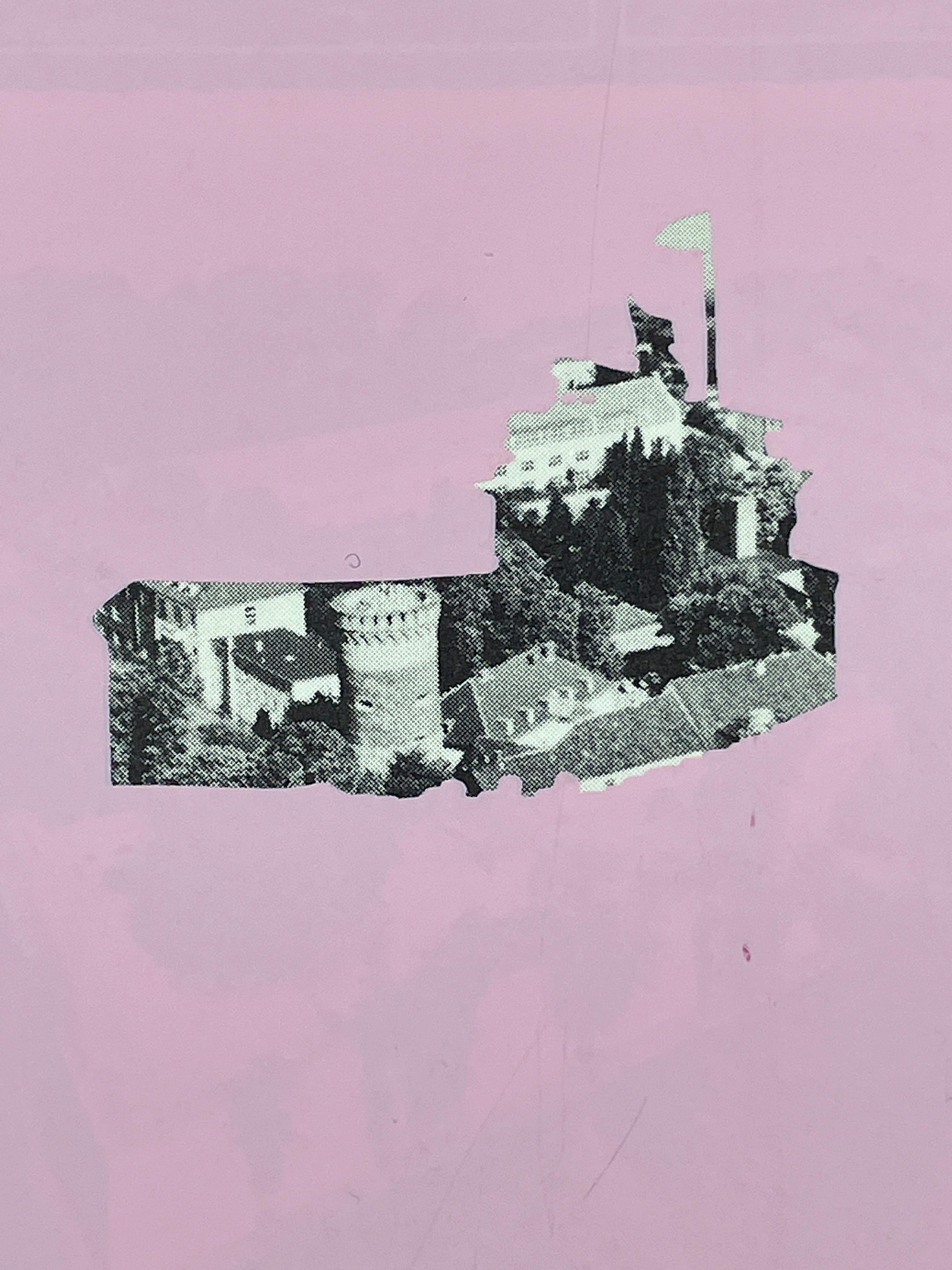 Postal del monumento arquitectónico Berlín 2 de Dieter Roth en rosa de Alemania en venta 3