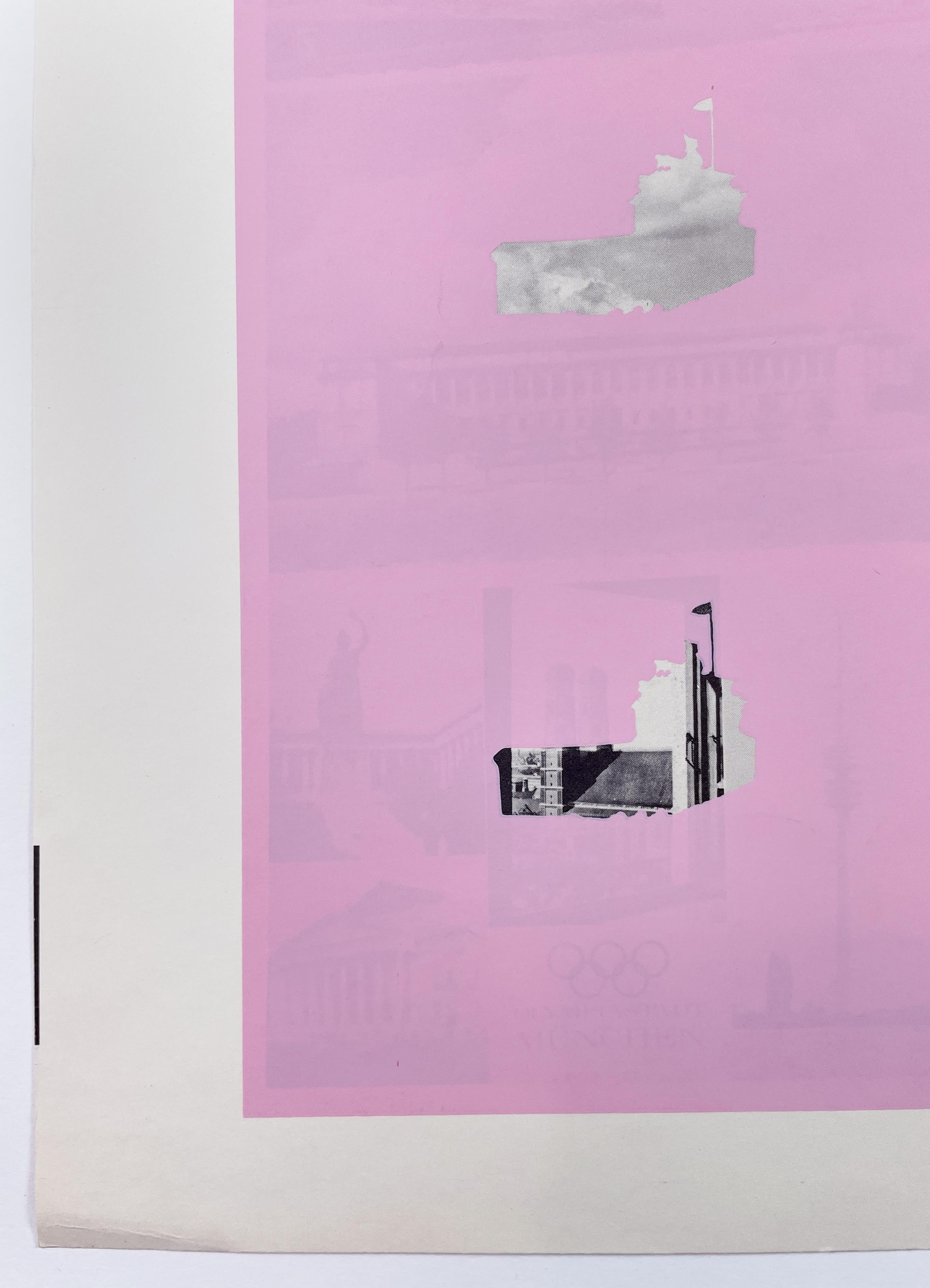 Postal del monumento arquitectónico Berlín 2 de Dieter Roth en rosa de Alemania en venta 5