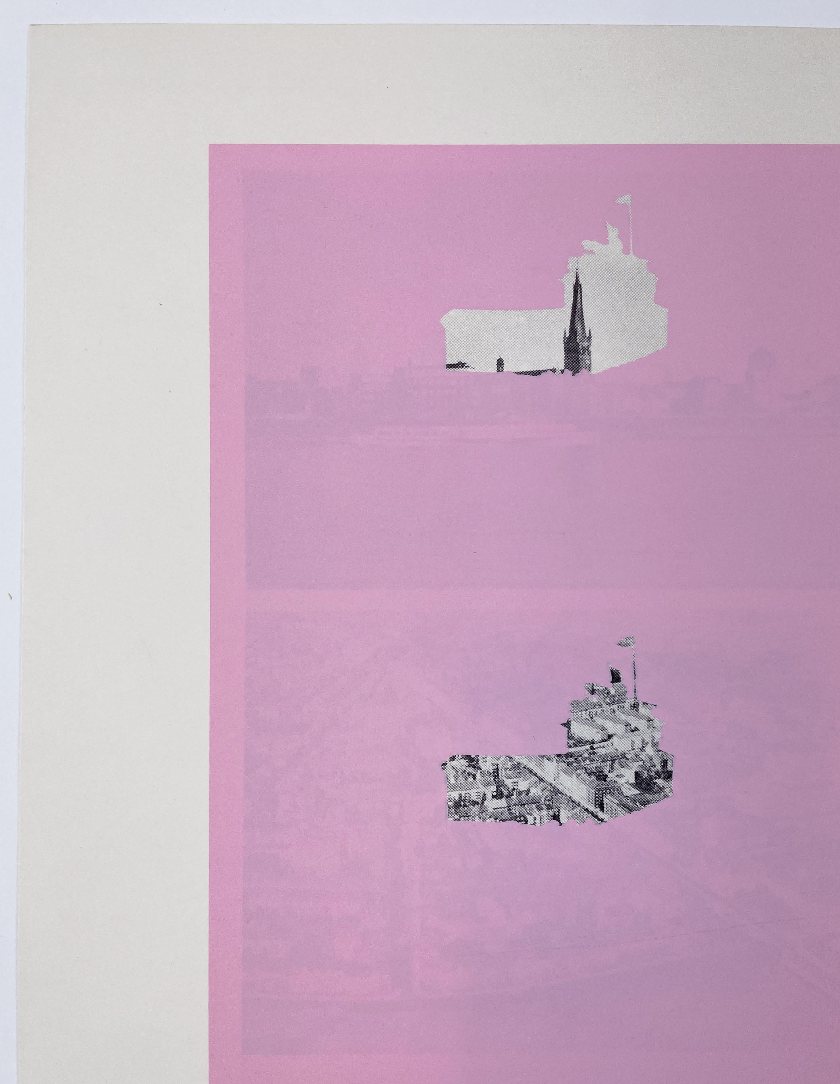 Postal del monumento arquitectónico Berlín 2 de Dieter Roth en rosa de Alemania en venta 7