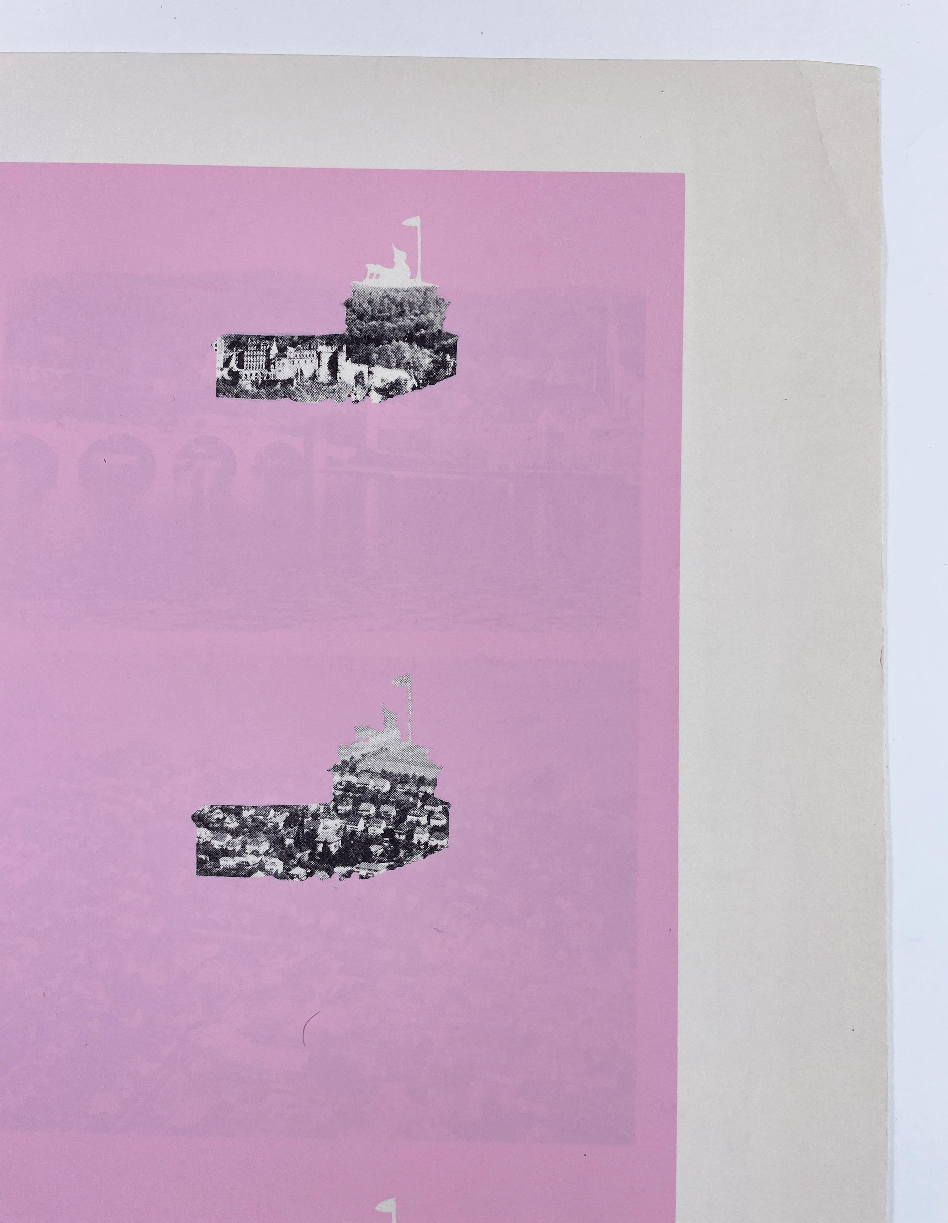 Postal del monumento arquitectónico Berlín 2 de Dieter Roth en rosa de Alemania en venta 8