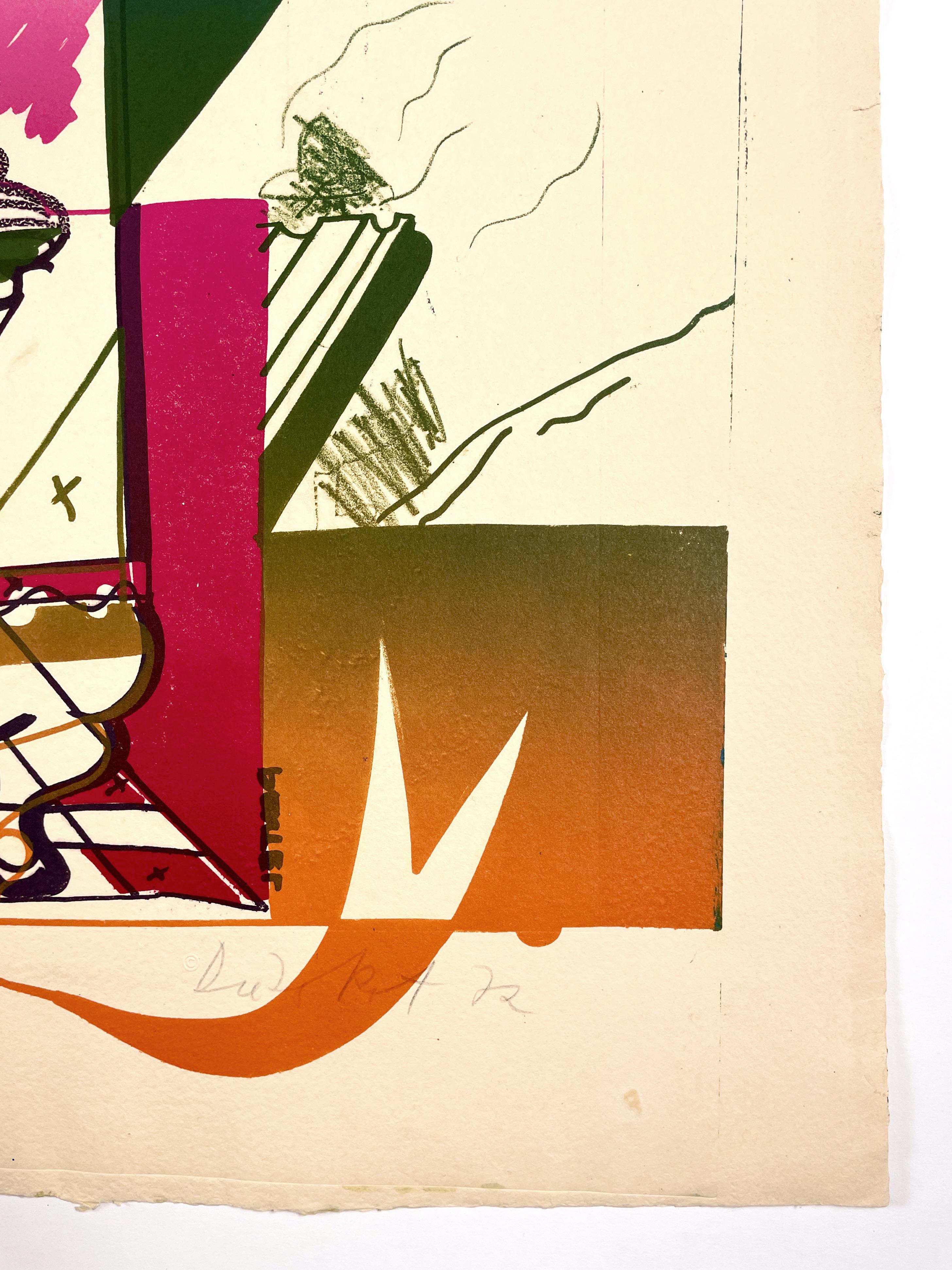 Double Somersault by Dieter Roth (pair of prints) colorful abstract geometric For Sale 12