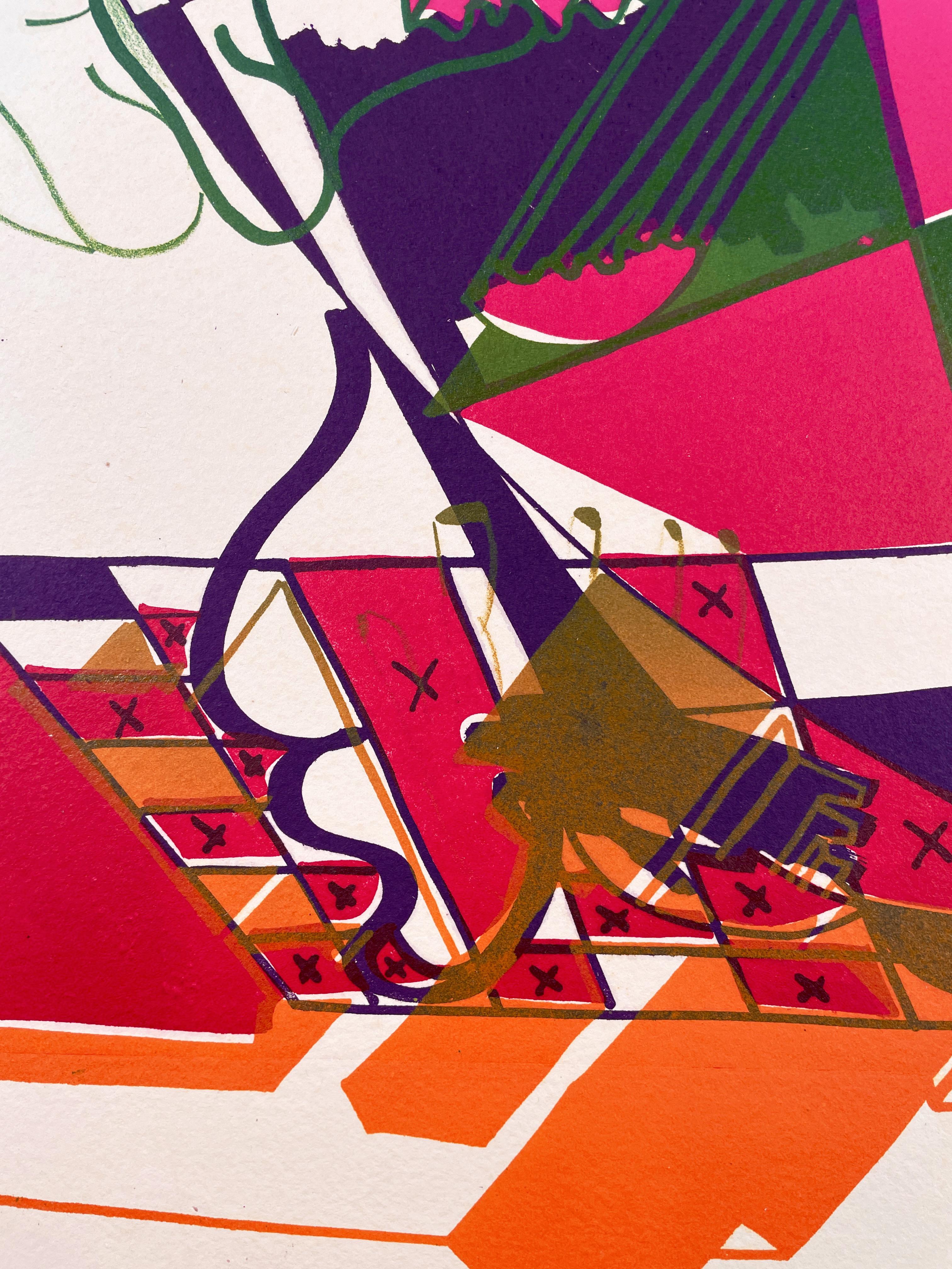 Double Somersault by Dieter Roth (pair of prints) colorful abstract geometric For Sale 4