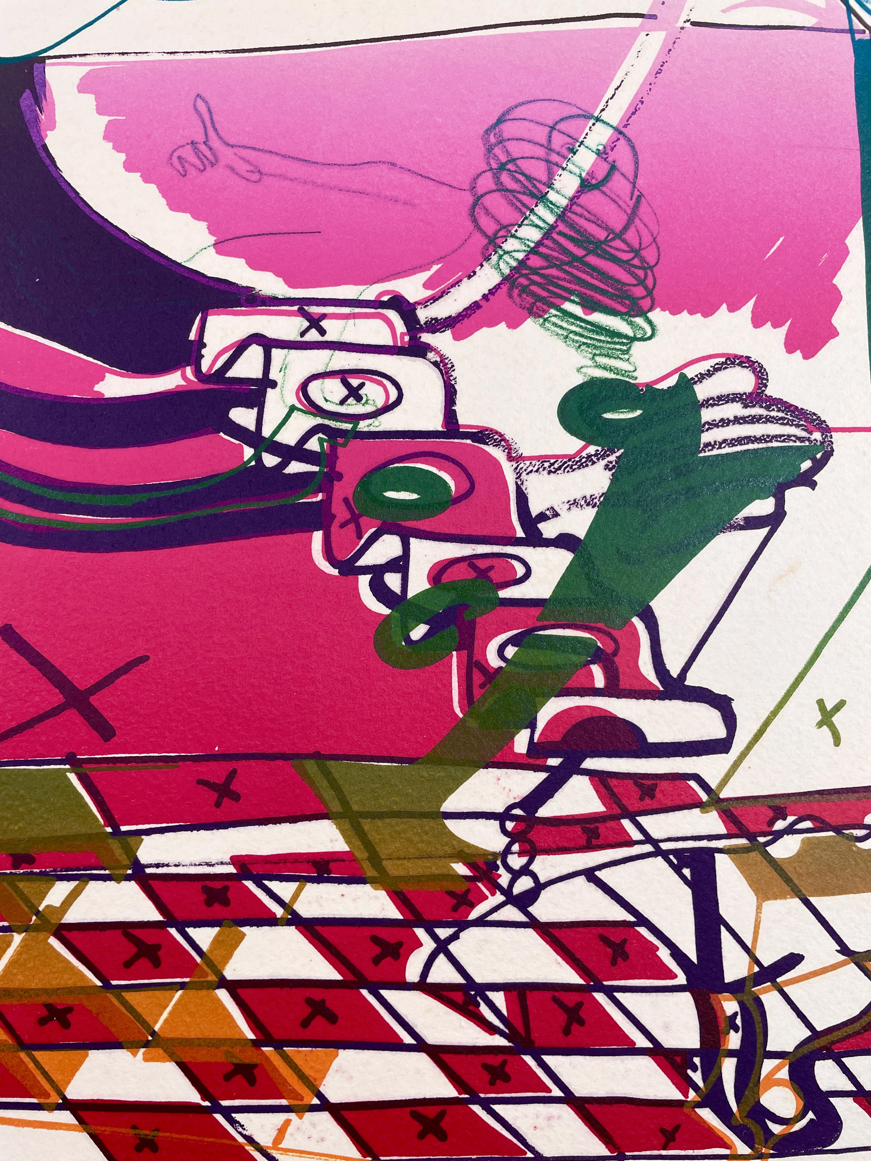 Double Somersault by Dieter Roth (pair of prints) colorful abstract geometric For Sale 5
