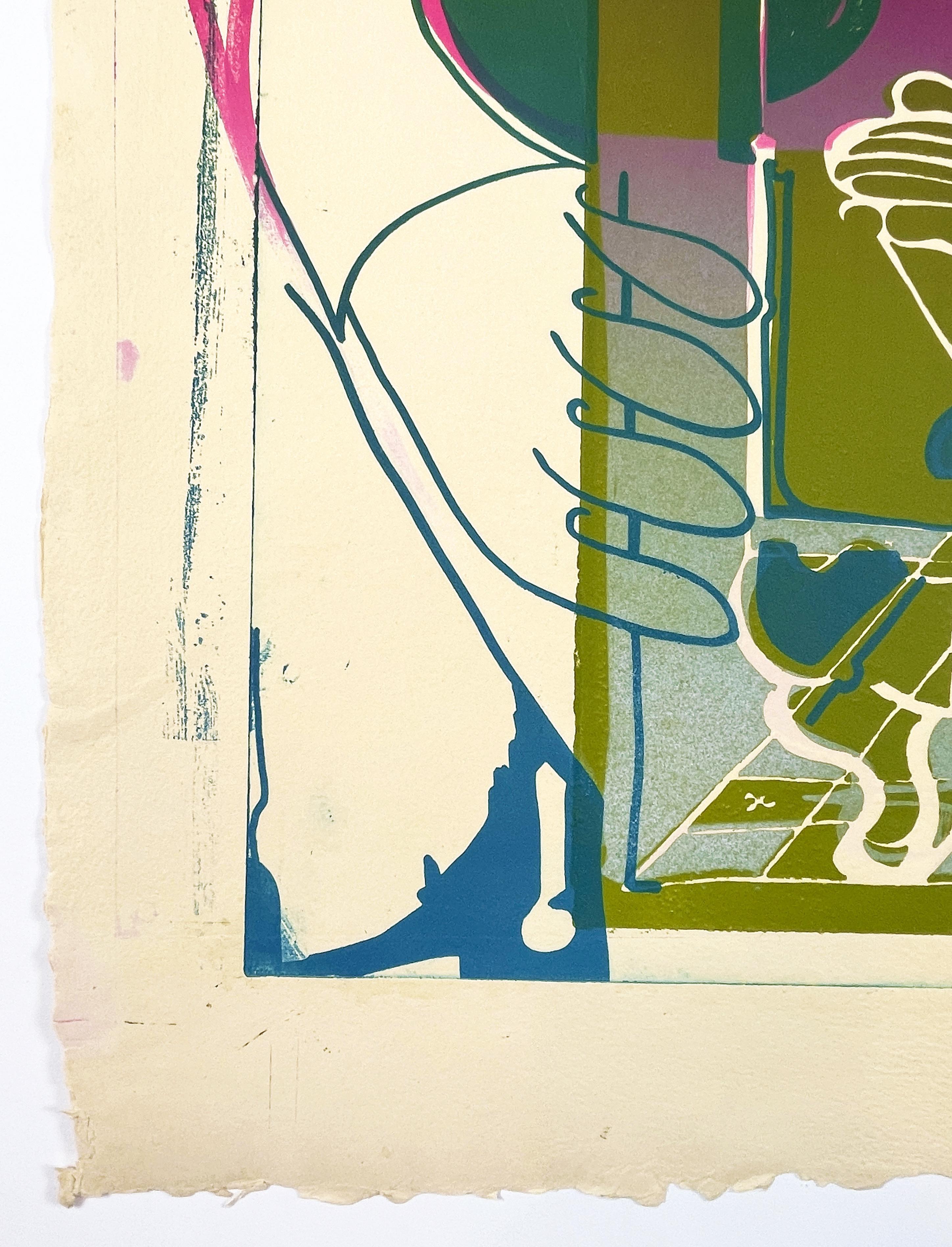 Double Somersault by Dieter Roth (pair of prints) colorful abstract geometric For Sale 6