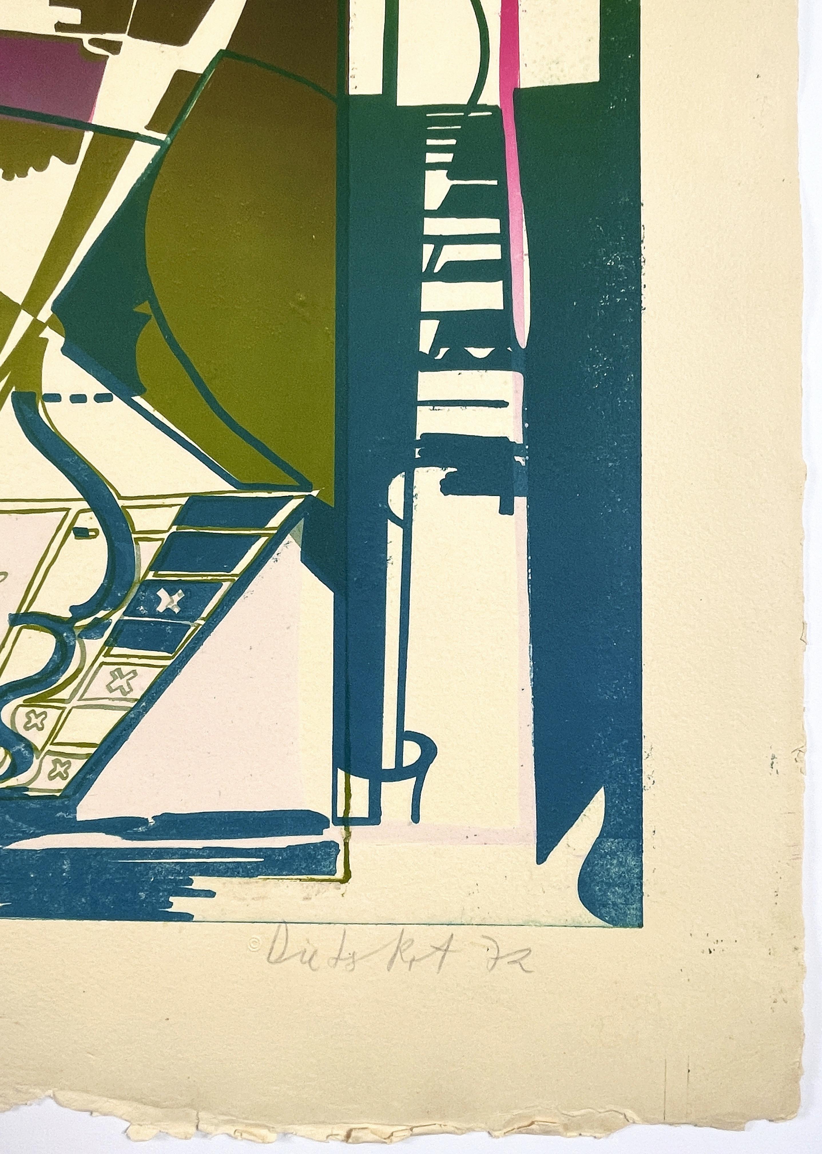 Double Somersault by Dieter Roth (pair of prints) colorful abstract geometric For Sale 7