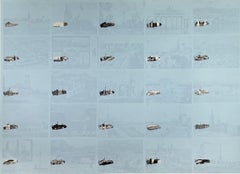 Düsseldorf (German Cities) by Dieter Roth monuments vintage postcard light blue