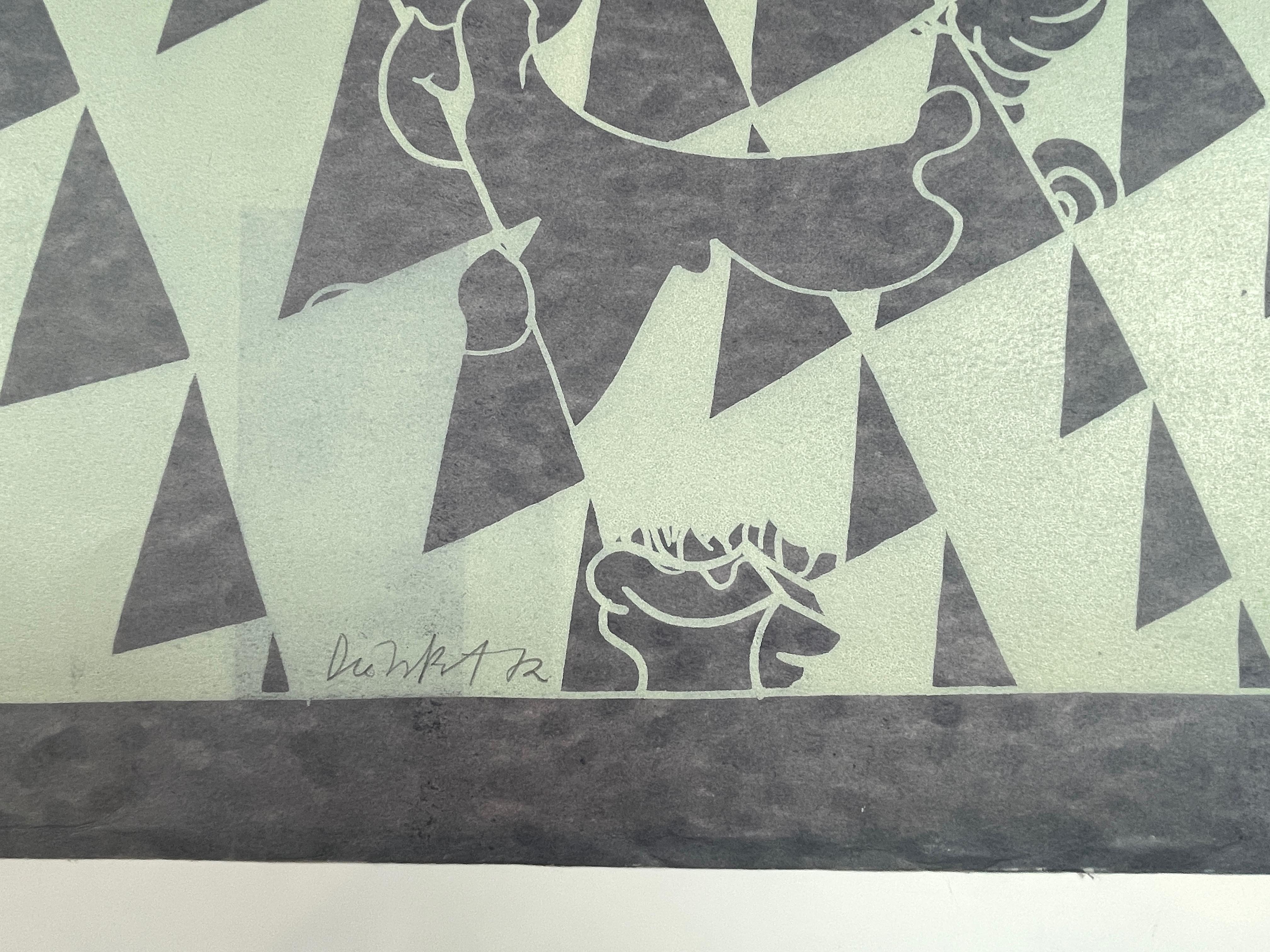 Goodbye Sharpie Dieter Roth black and white geometric abstract print For Sale 3
