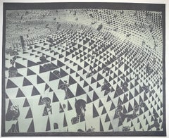 Vintage Goodbye Sharpie Dieter Roth black and white geometric abstract print