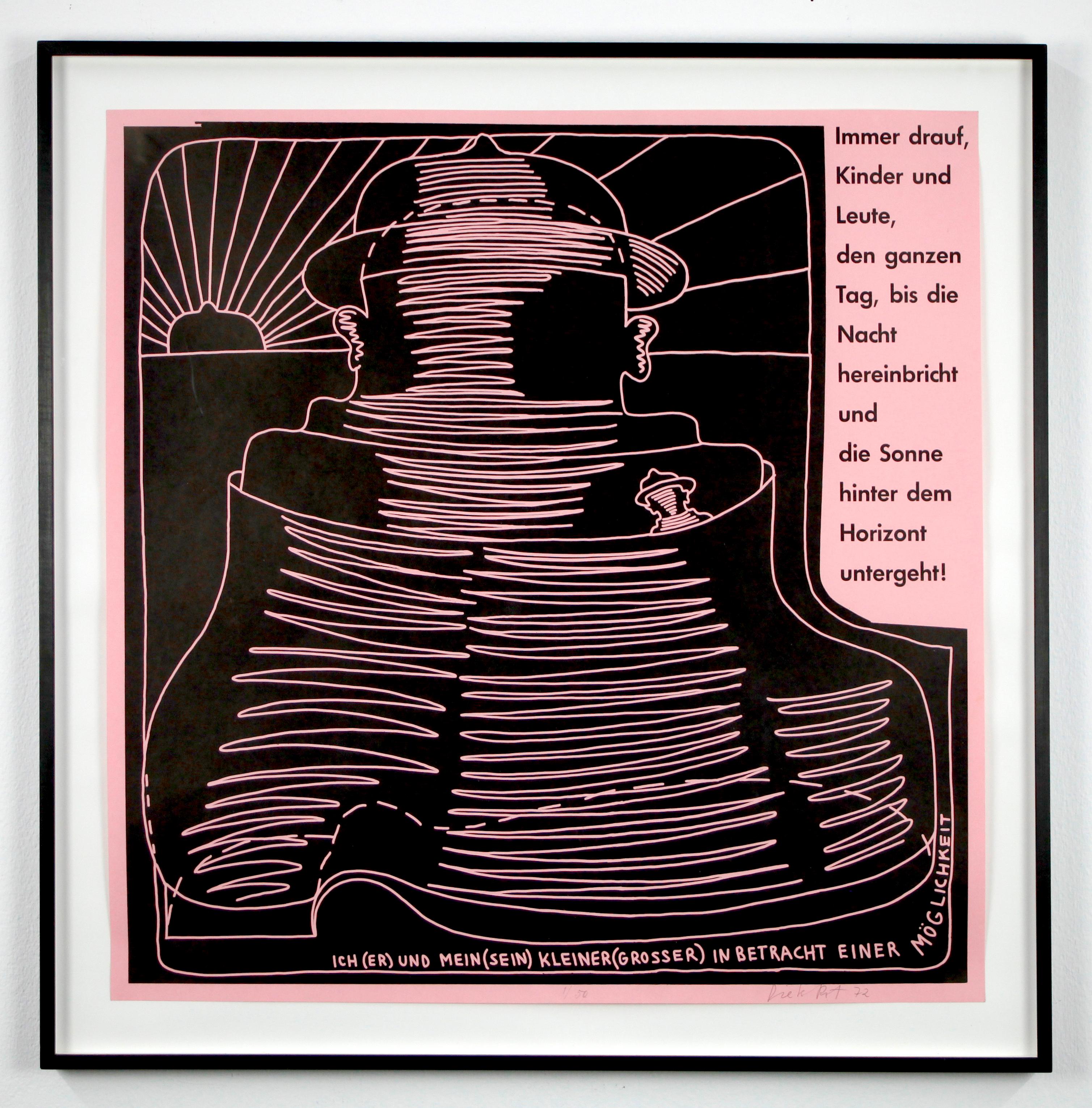 Dieter Roth Print - "Always on", original book print, signed and numbered by Roth, abstract poetry