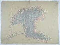 Vintage Selfportrait as a Flowerpot by Dieter Roth abstract lithograph