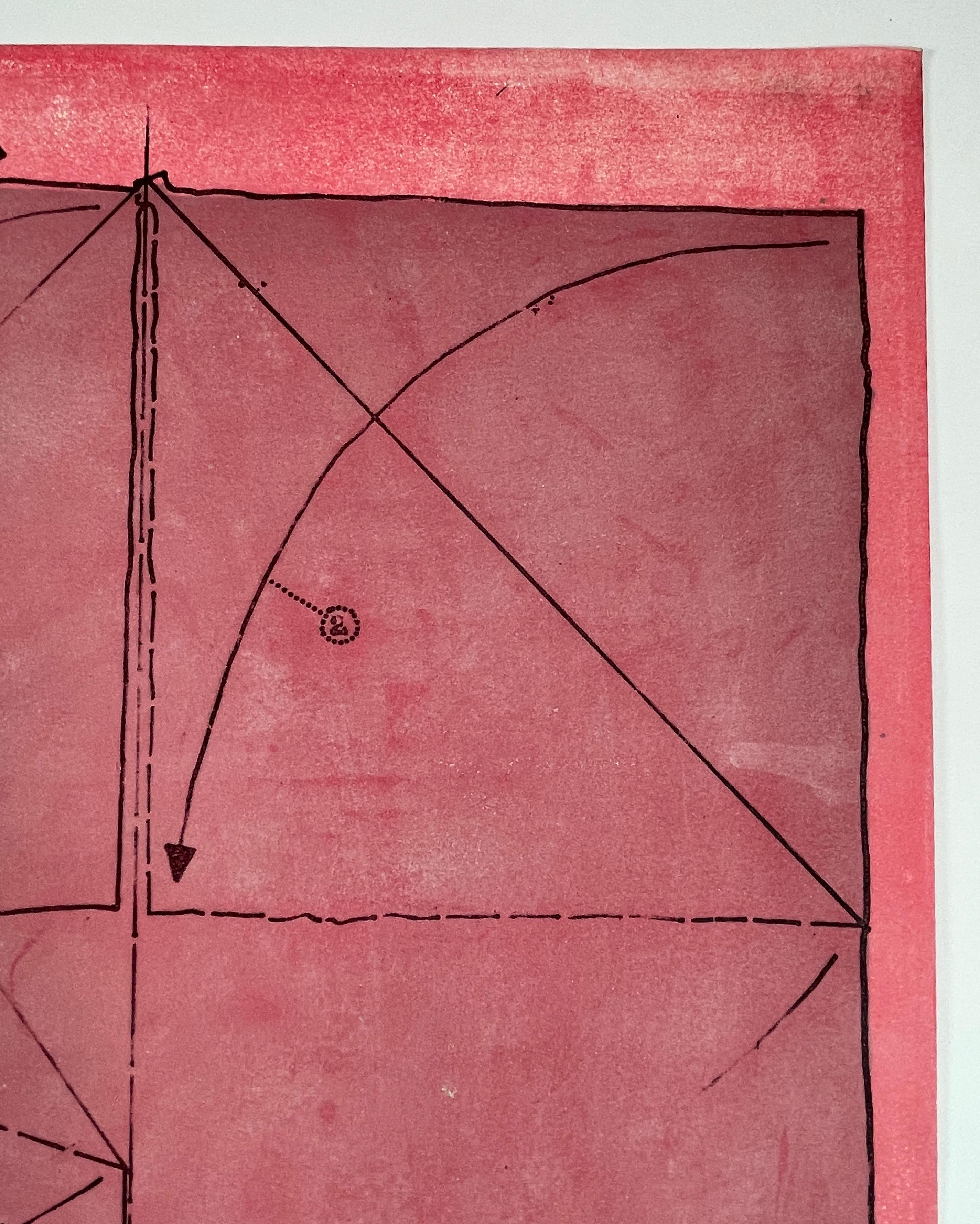 Wrapper by Dieter Roth, abstrakter rosa, einzigartiger, einzigartiger Druck mit schimmerndem Schimmer im Angebot 5
