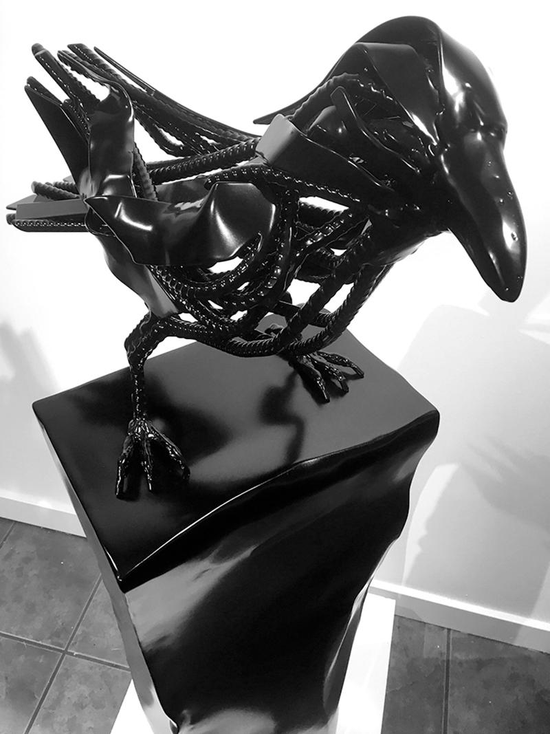 Original mixed media sculpture by Dieter Schlatter  BLACK VELVET For Sale 1