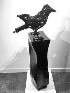 Original mixed media sculpture by Dieter Schlatter  BLACK VELVET
