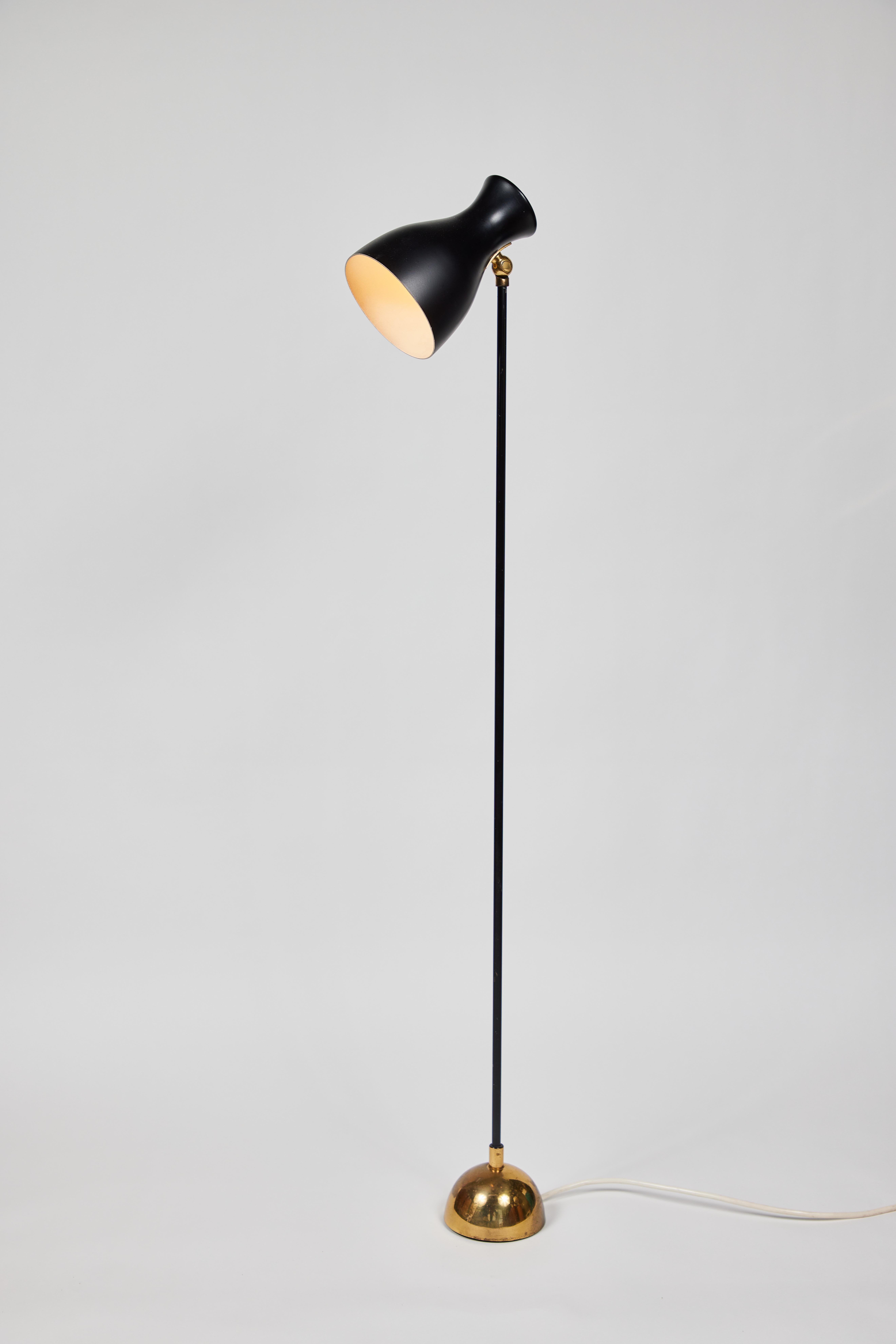 Mid-Century Modern Dieter Schulz Model No. 57/4 16 Floor Lamp for Wohnbedarf AG Schweiz, 1957