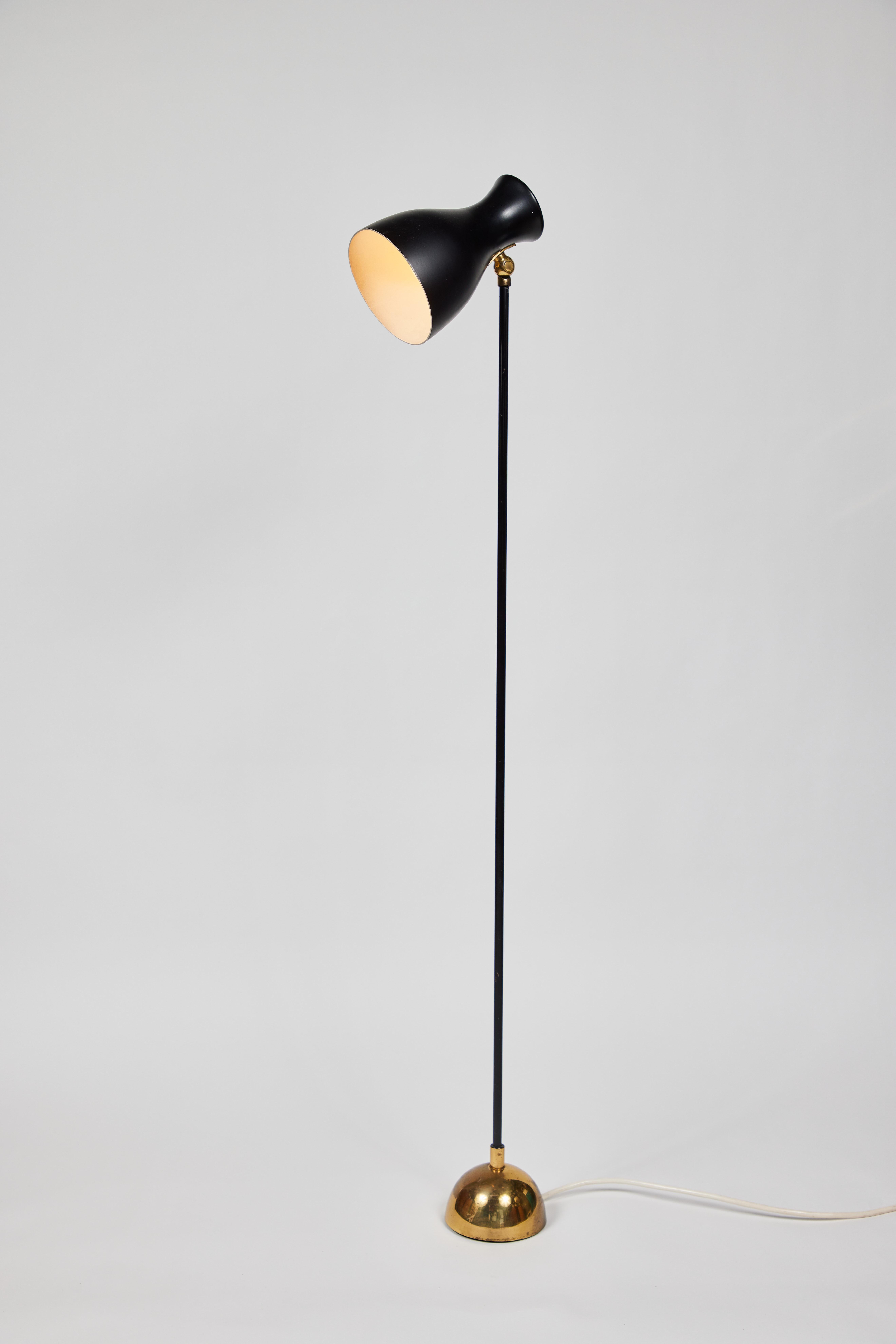 Swiss Dieter Schulz Model No. 57/4 16 Floor Lamp for Wohnbedarf AG Schweiz, 1957