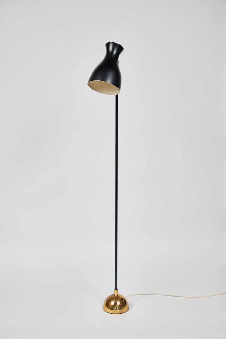 Mid-20th Century Dieter Schulz Model No. 57/4 16 Floor Lamp for Wohnbedarf AG Schweiz, 1957 For Sale