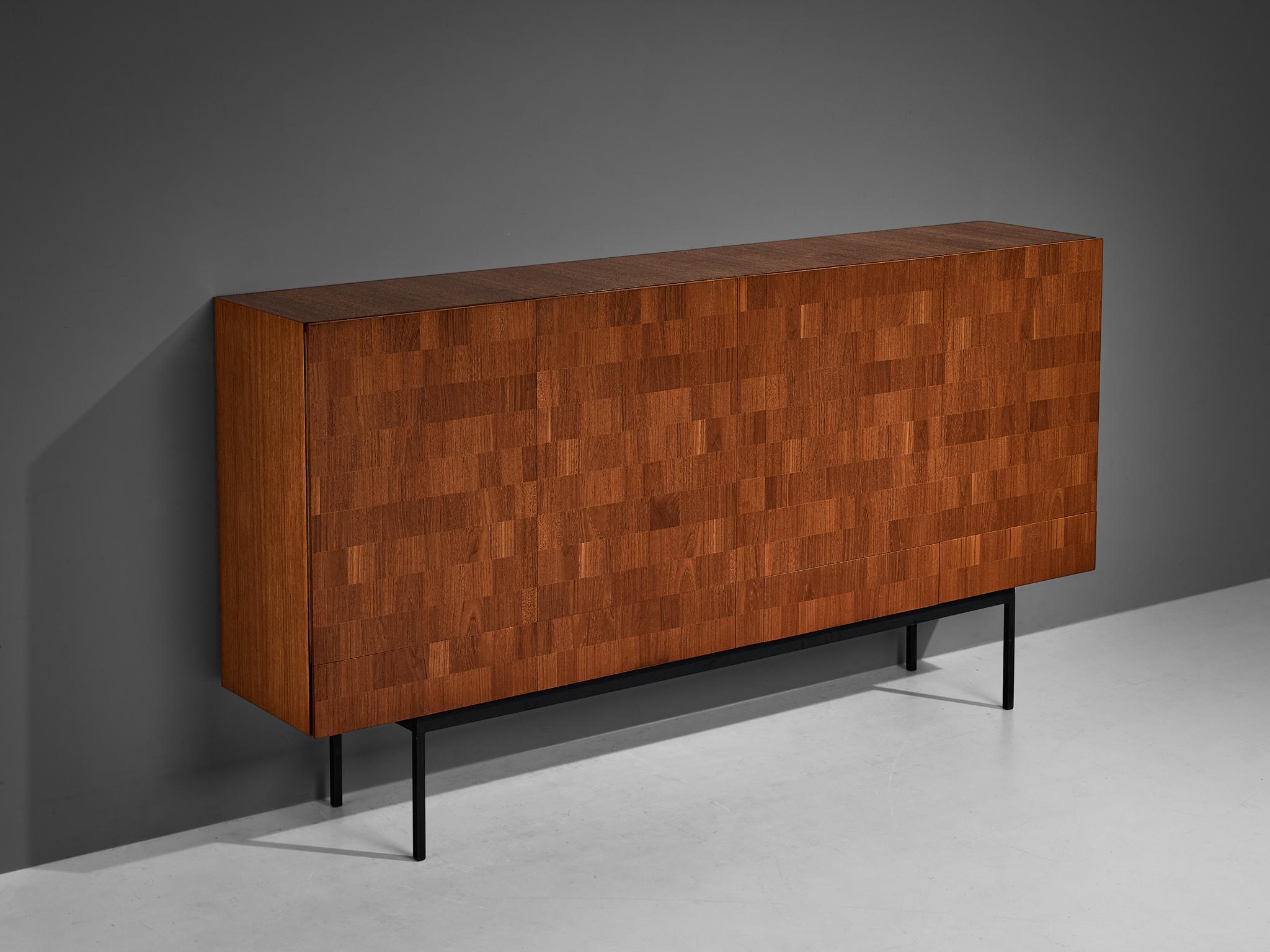 Dieter Waeckerlin for Behr Sideboard in Teak and Maple with Metal Base For Sale 2