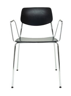 Dietiker Felber C14 Metal Dining Chair with Arms, Modular Design, Set of 4