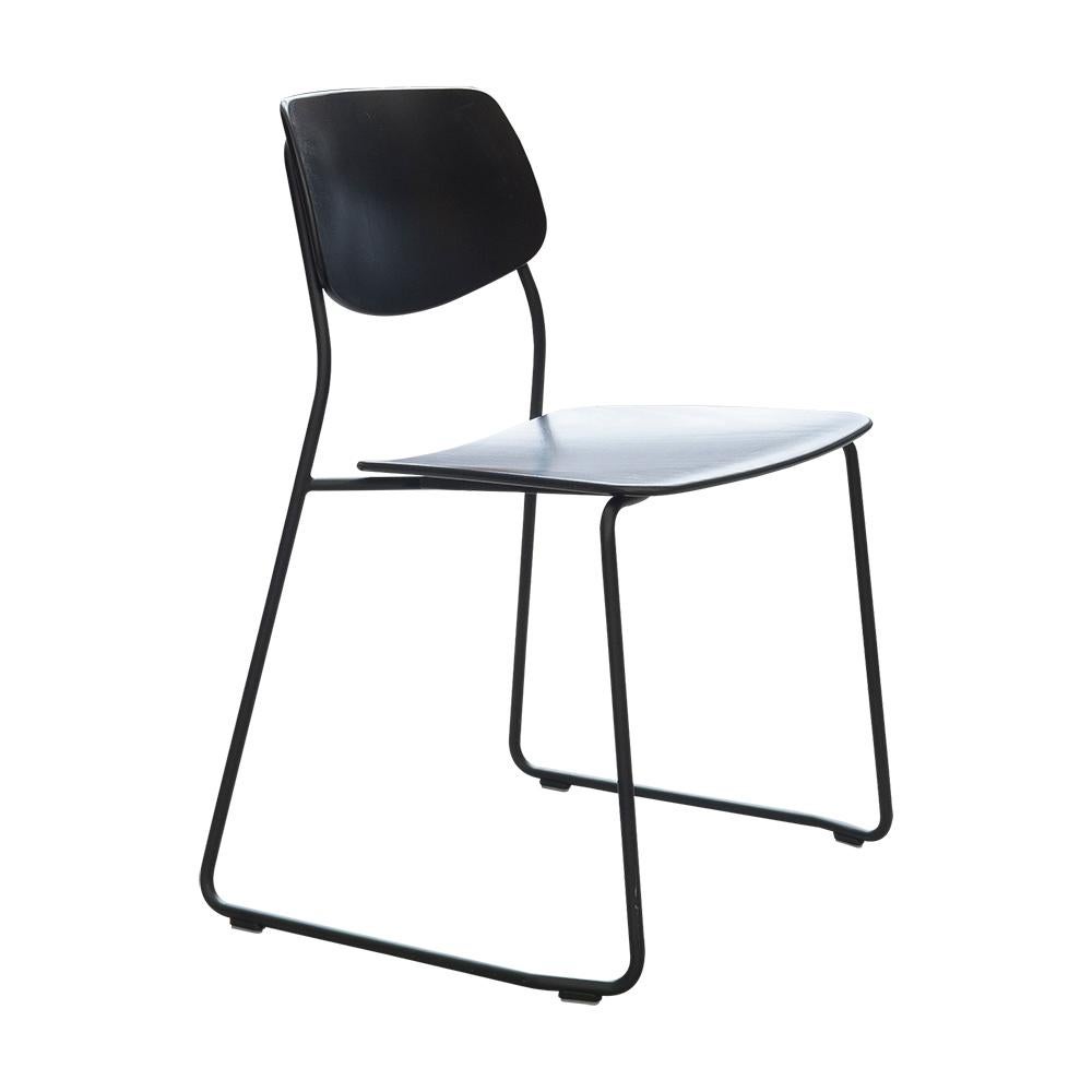 Contemporary Dietiker Felber C14 Sled Modern Dining Chair, Modular Design, Set of 2 For Sale