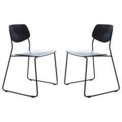 Dietiker Felber C14 Sled Modern Dining Chair, Modular Design, Set of 2
