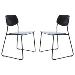 Dietiker Felber C14 Sled Modern Dining Chair, Modular Design, Set of 2