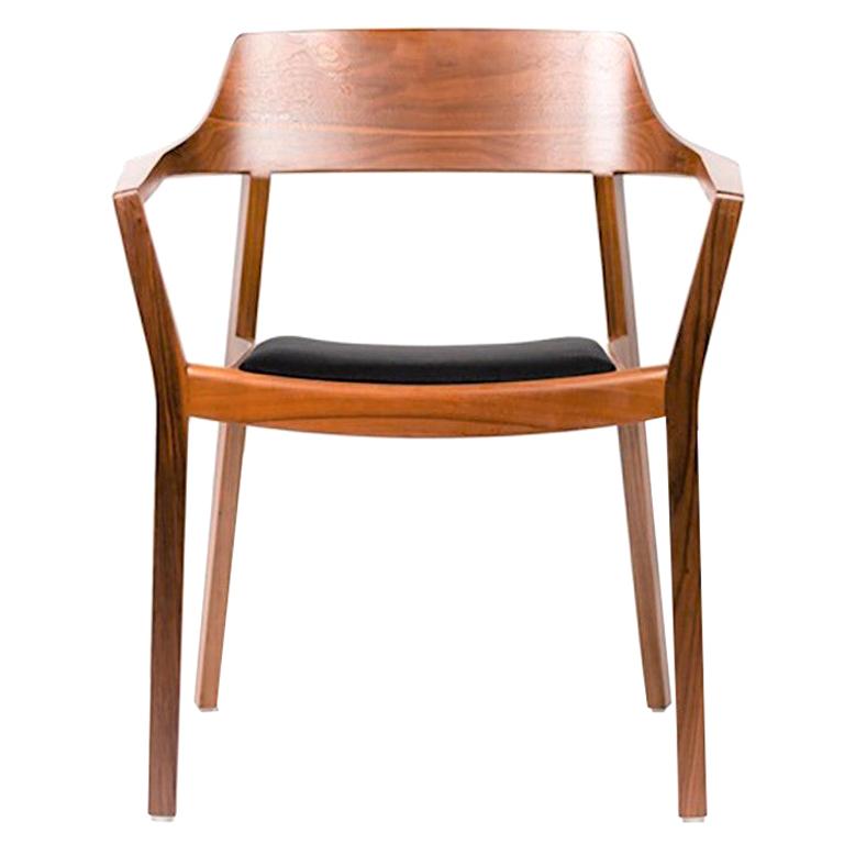 Dietiker Ono, Modern Swiss Dining Chair, in American Walnut Wood by This Weber For Sale