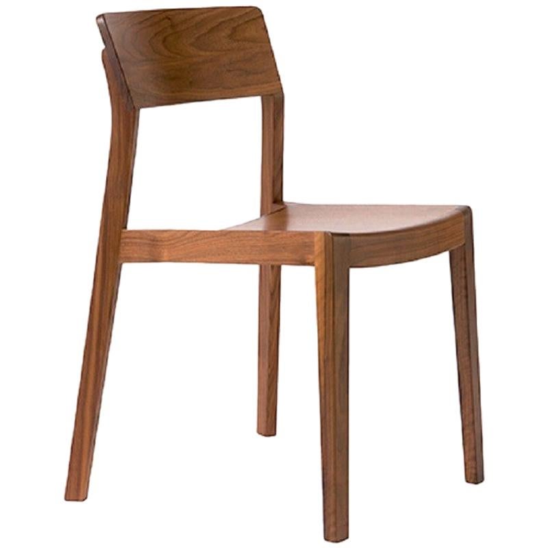 Dietiker Ono Swiss Dining Chair, Design by This Weber, in Walnut, in Stock