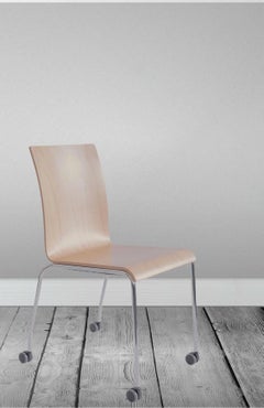 Dietiker Poro Move, Modern Swiss Office Chair, Beechwood, on Castors, in Stock