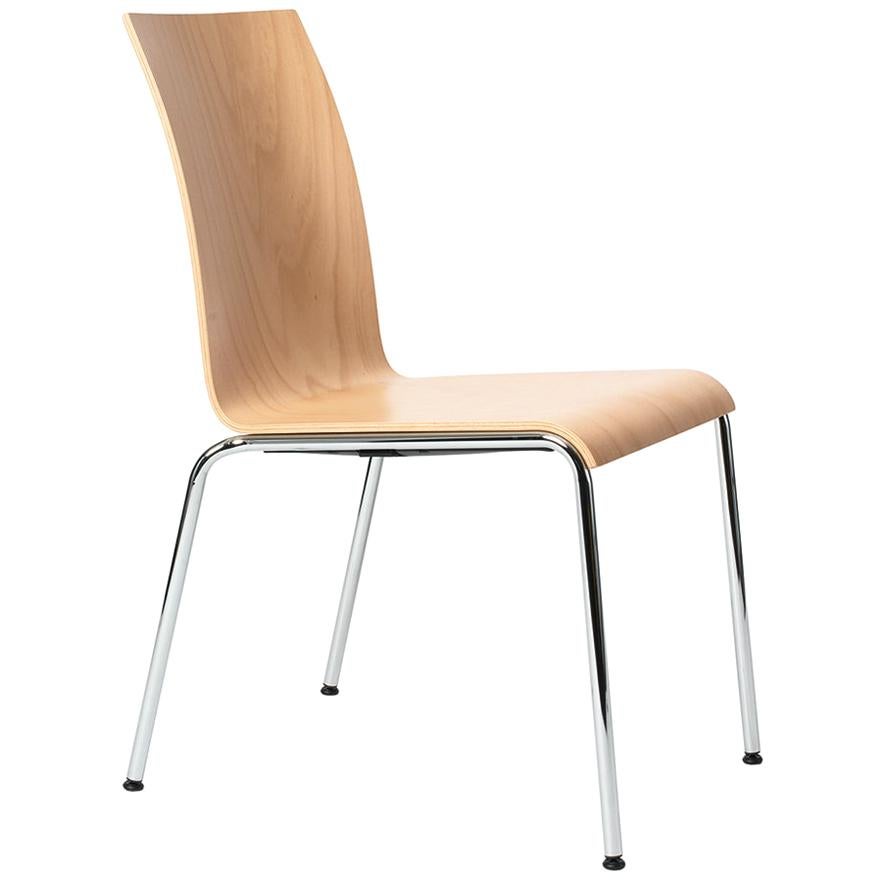 Dietiker Poro-S Modern Dining Chair, Beechwood, Natural Color