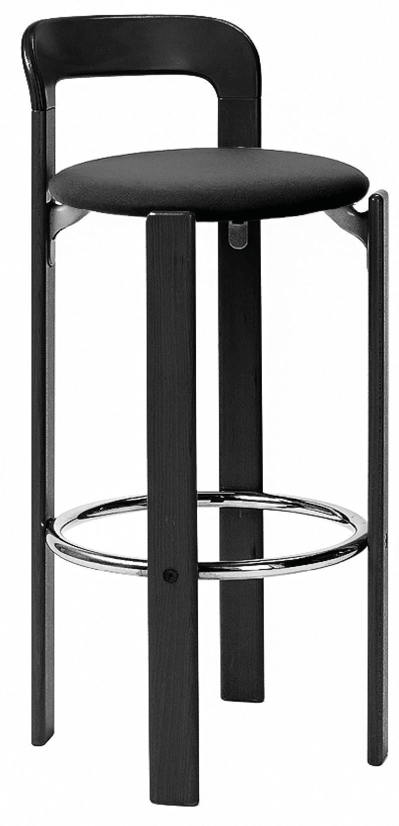 Contemporary Dietiker Rey Barstool with Back, Mid-Century Modern, Designed by Bruno Rey, 1971