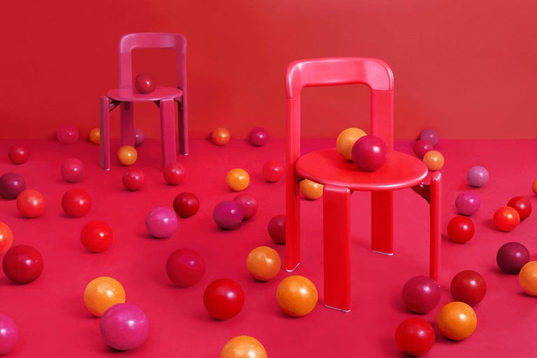 Contemporary Dietiker Rey Jr, Children chair in Red, design Bruno Rey, 1971 For Sale