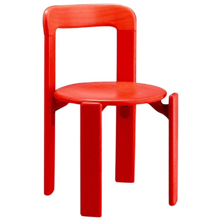 Dietiker Rey Jr, chaise pour enfants rouge, design Bruno Rey, 1971