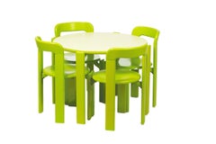 1971 Dietiker Rey Junior, Kids Activity Table in Green by Bruno Rey, in Stock