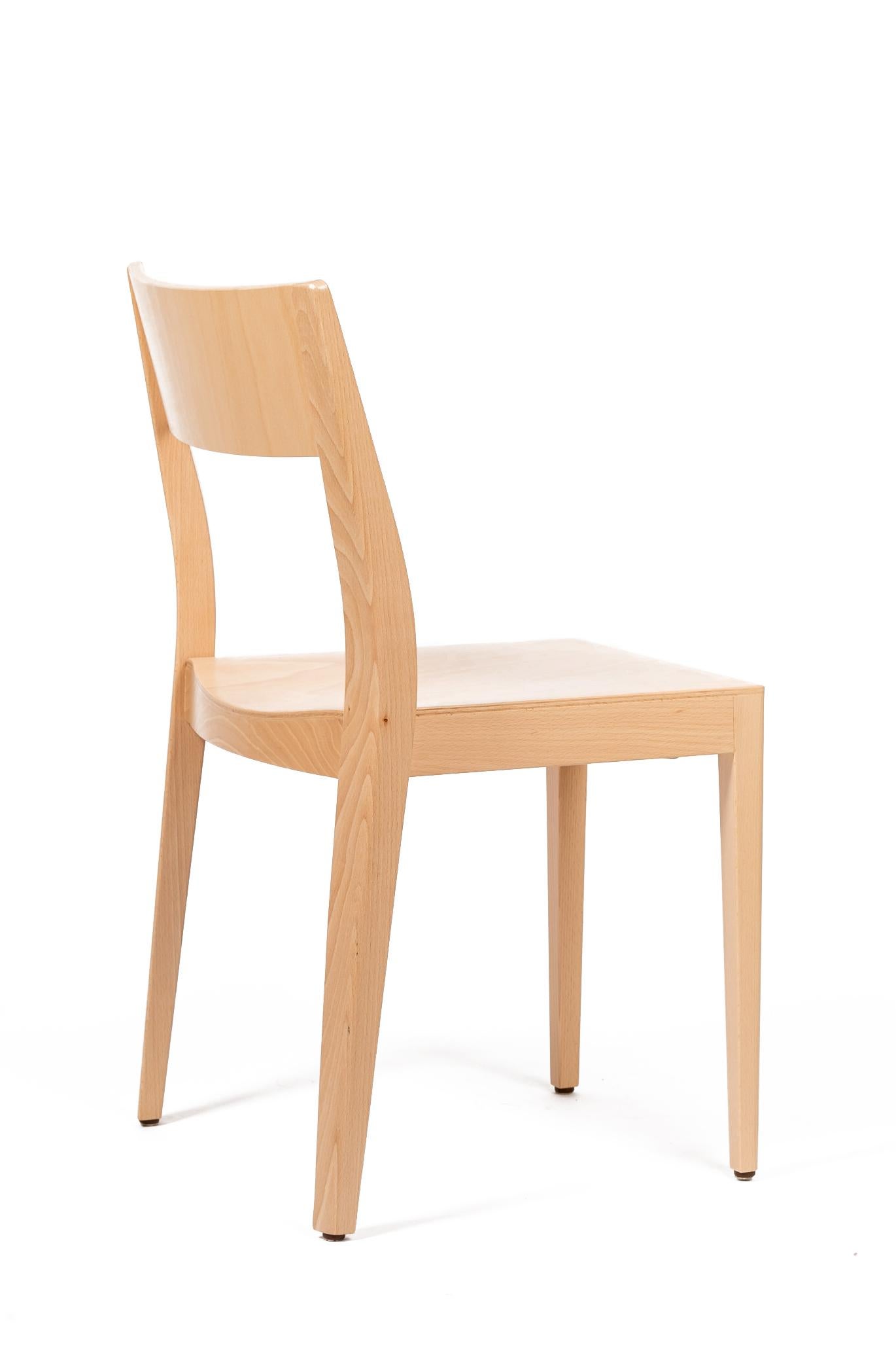 The wooden chair family Soma is based on a clear design and offers an ideal seating solution for dining rooms.

Designed by Thomas Albrecht in 2004.

Dietiker SOMA chair
Construction: Traditional chair frame, seat and back in wood
Wood type: