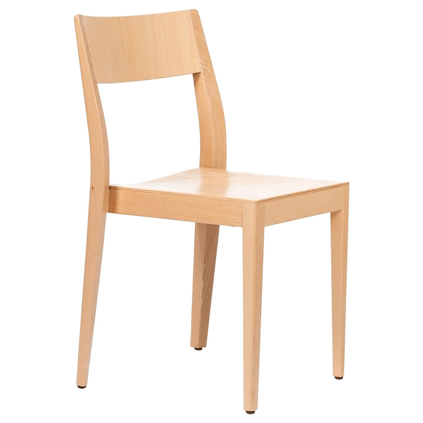 Dietiker Soma Minimalist Dining Chair in Beech Wood Designed by Thomas Albrecht