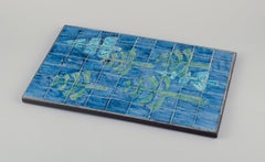 Dietlinde Hein for Knabstrup. Unique ceramic wall plaque with fir trees.