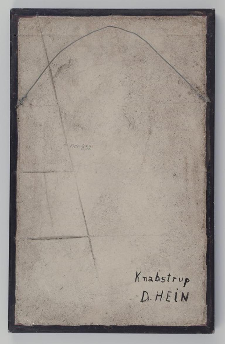 Late 20th Century Dietlinde Hein for Knabstrup. Unique ceramic wall plaque with fir trees.
