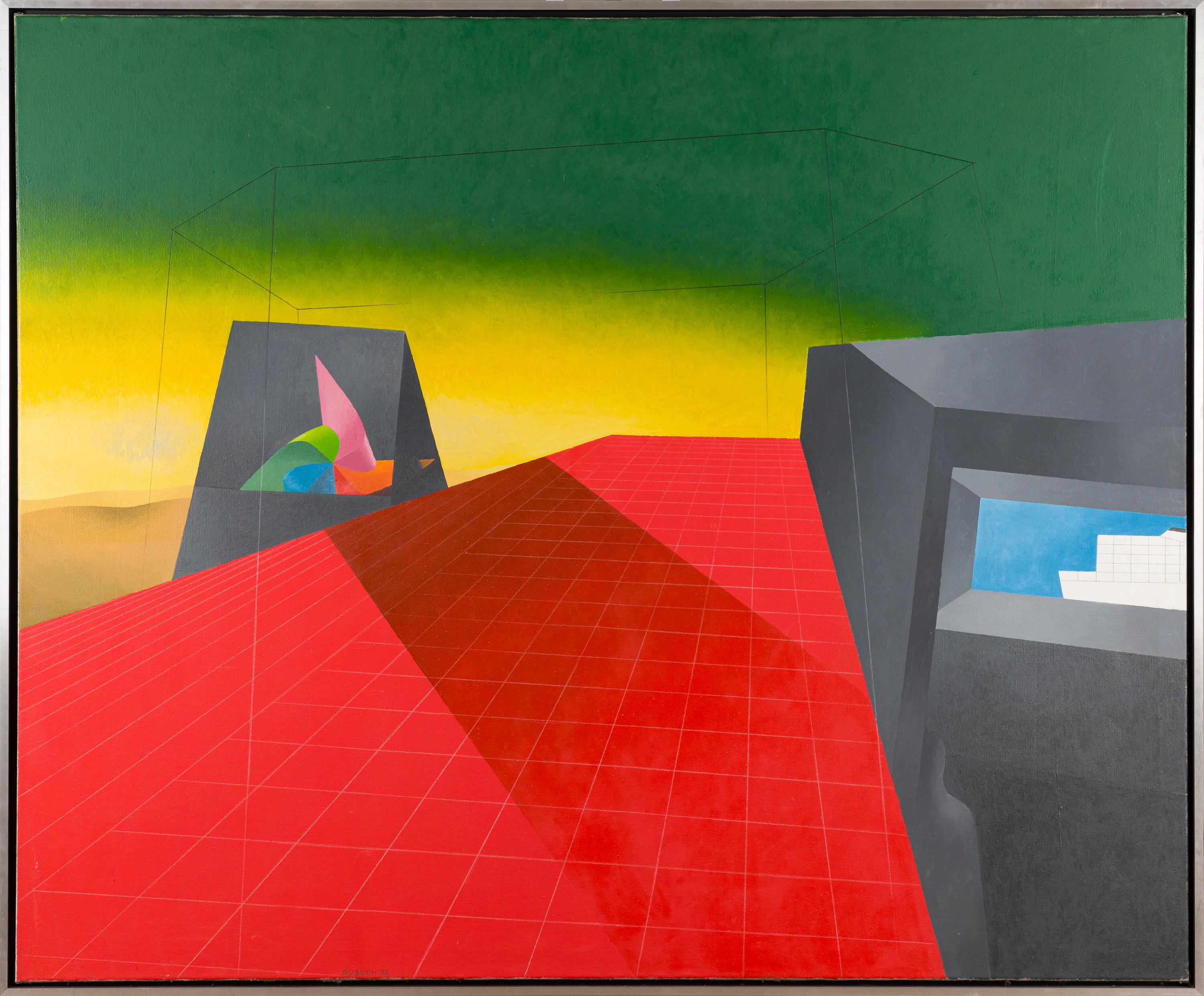 Paesaggio con vento a picco sul mare - Painting di Dietmar Gubsch