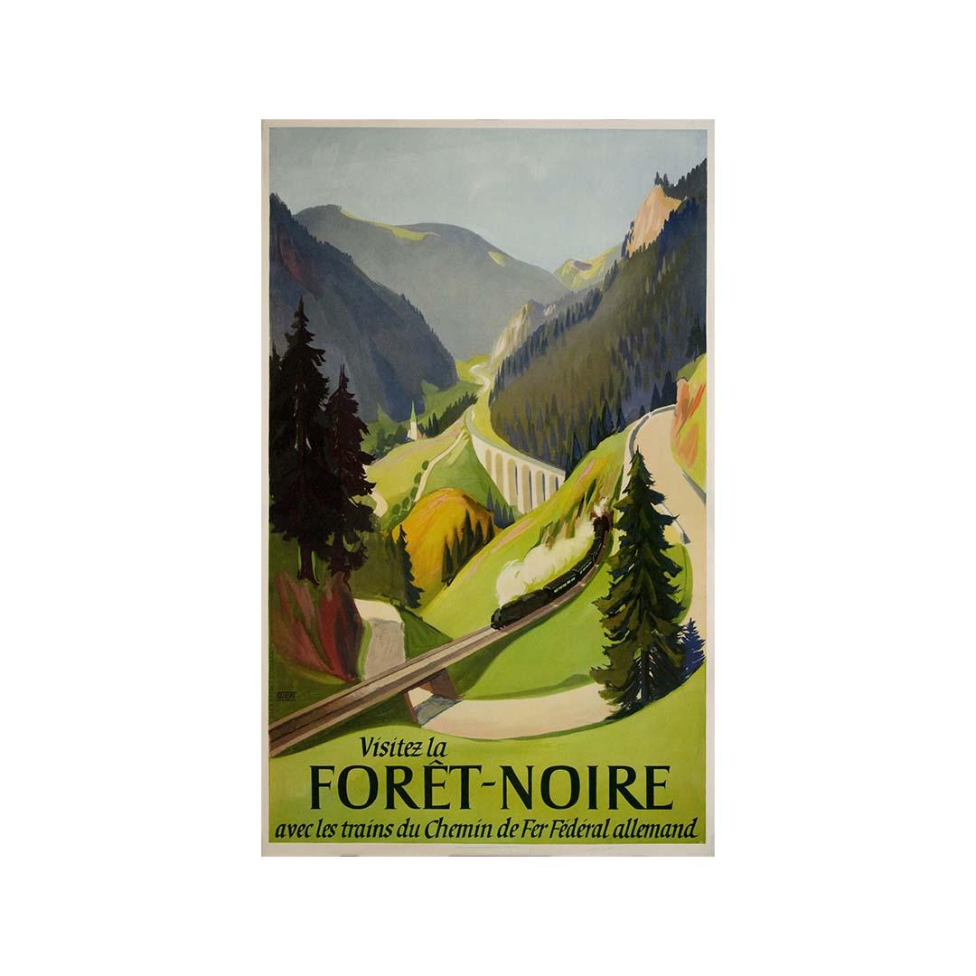 Circa 1950 original poster by Dietrich Bodman - Tourism to the Black Forest For Sale 3