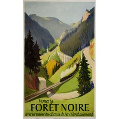 Circa 1950 original poster by Dietrich Bodman - Tourism to the Black Forest